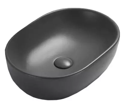 Раковина Timo Kulo TK-405MB 60х42 накладная, черный матовый