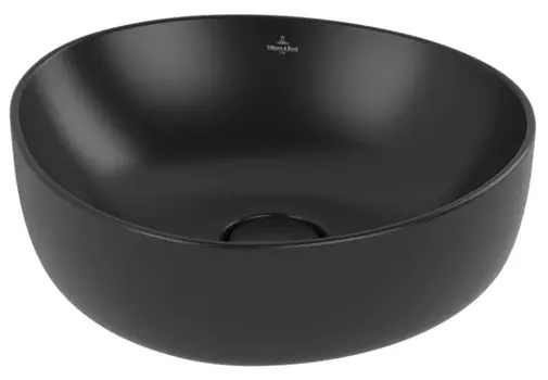 Раковина Villeroy & Boch Antao 4A7240R7 40 Pure Black CeramicPlus, без перелива