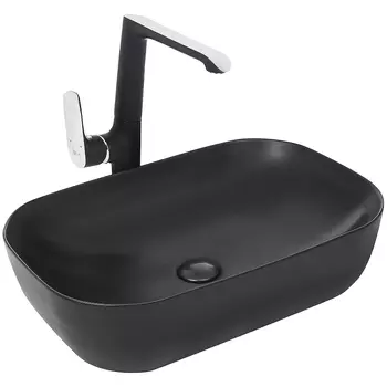 Раковина WeltWasser SK ELBACH 2143P MB накладная 61x40 см, черная матовая