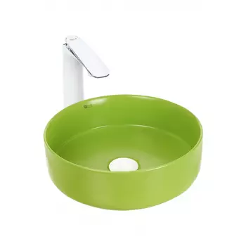 Раковина WeltWasser SK ELBACH 3134 MGG накладная, матовая "зеленое стекло" 35,5 см