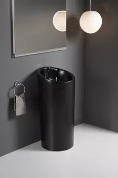 Раковина WeltWasser WW LEERBACH 4546 MT-BL напольная 45х46х97 см, черная матовая