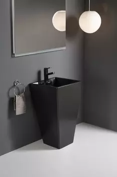 Раковина WeltWasser WW LEERBACH 4847 MT-BL напольная 48х47х83 см, черная матовая