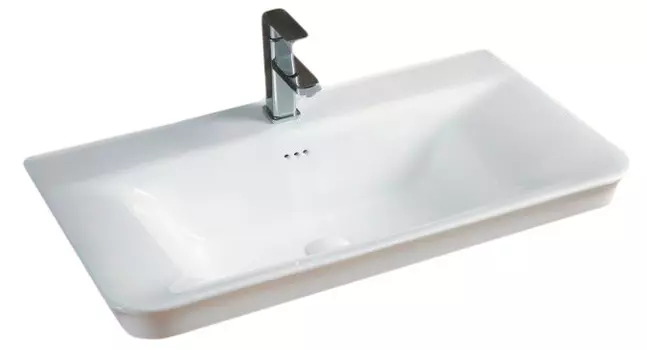 Раковина встраиваемая сверху Gid NYJ851-80 81х47 белая