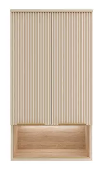 Шкаф Brevita Enfida 60 над стиральной машиной, с подсветкой, бежевый/дуб сонома светлый