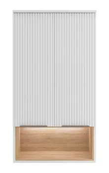 Шкаф Brevita Enfida 60 над стиральной машиной, с подсветкой, белый/дуб сонома светлый