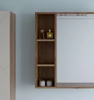 Шкаф Бриклаер Кристалл 20 открытый, дуб крафт табачный