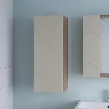 Шкаф Бриклаер Кристалл 35х90 дуб крафт табачный/латте