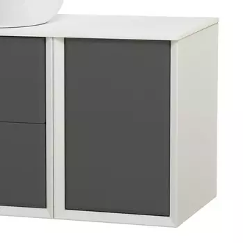 Шкаф Cezares Bellagio 35 подвесной, Bianco Opaco/Grigio Nuvola