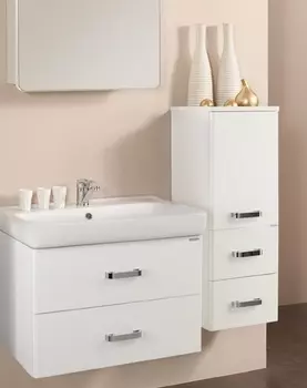 Шкаф-пенал Aquaton Америна подвесной, малый, белый