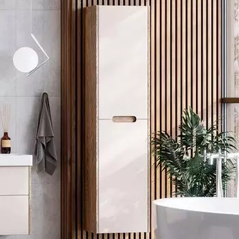 Шкаф-пенал Aquaton Оливия бежевый/дуб велл