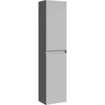 Шкаф-пенал Aqwella Geometria 35 подвесной, серый туман