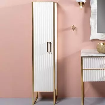 Шкаф-пенал Armadi Art Monaco L, белый, золото