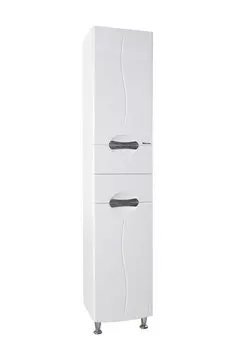 Шкаф-пенал Bellezza Глория 40 L белый, с бельевой корзиной