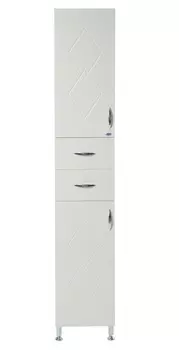 Шкаф-пенал Bellezza Элеганс 35 напольный, 2 ящика, бежевый