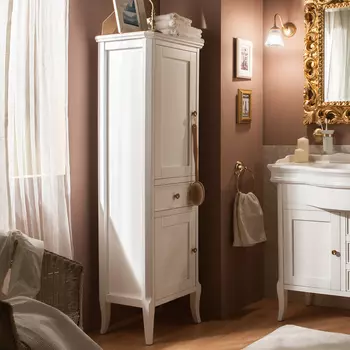 Шкаф-пенал Caprigo Valencia Bianco L