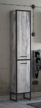 Шкаф-пенал Corozo Айрон 35 черный/антик