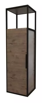 Шкаф-пенал Grossman Лофт 40 универсальный, веллингтон/металл черный