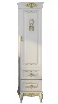 Шкаф-пенал Misty Bianco 40 R белый сусальное золото