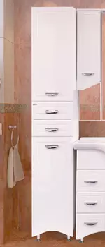 Шкаф-пенал Misty Дрея 35 L с бельевой корзиной