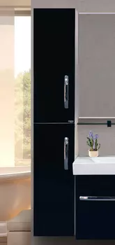 Шкаф-пенал Misty Эмилия черный L