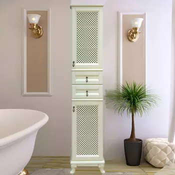 Шкаф-пенал Misty Вивьен R, слоновая кость