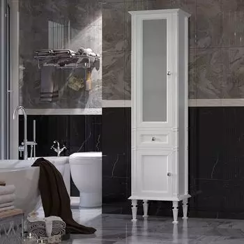 Шкаф-пенал Opadiris Кантара 46 белый матовый, левый