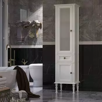 Шкаф-пенал Opadiris Кантара 46 слоновая кость, левый