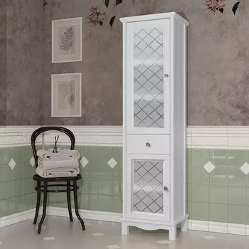 Шкаф-пенал Opadiris Омега 45 белый матовый, левый