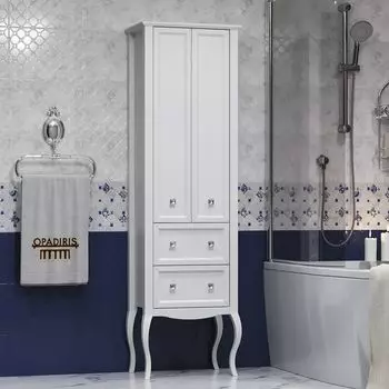 Шкаф-пенал Opadiris Валери 56 белый матовый