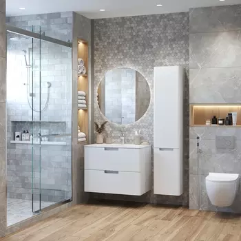 Шкаф-пенал Prato Прато 35 см, белый глянцевый 240 04-06к35-00 02 ГР