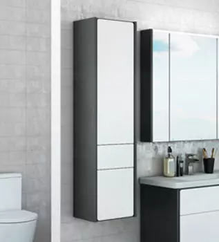 Шкаф-пенал Roca Ronda белый глянец/антрацит L