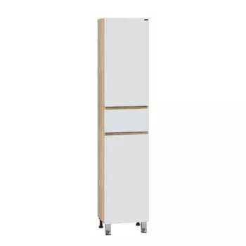 Шкаф-пенал СанТа Марс 40 напольный, янтарное дерево/белый