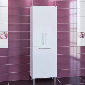 Шкаф-пенал СанТа Вегас 60 напольный/подвесной, с бельевой корзиной