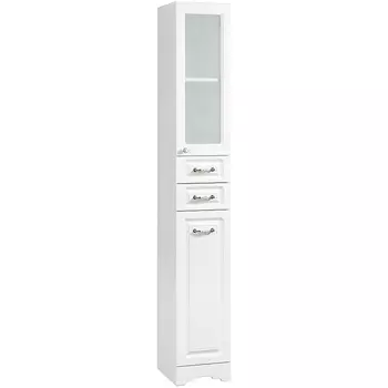 Шкаф-пенал Stella Polar Кармела 30, стекло, ольха белая