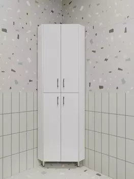 Шкаф-пенал Style Line Веер 45 угловой белый