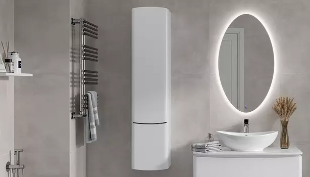 Шкаф-пенал Velvex Luna 350 подвесной, белый