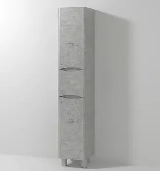 Шкаф-пенал Vod-Ok Adel 35 напольный горный камень левый с бельевой корзиной