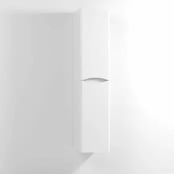 Шкаф-пенал Vod-Ok Adel 35 подвесной белый правый с бельевой корзиной