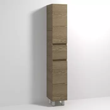 Шкаф-пенал Vod-Ok Best 30 напольный R с бельевой корзиной крымский дуб