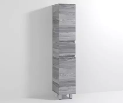 Шкаф-пенал Vod-Ok Best 35 напольный R с бельевой корзиной лиственница