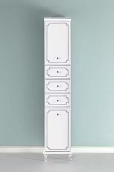 Шкаф-пенал Vod-Ok Мариэль 40 белый/серебро