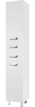 Шкаф-пенал Vod-Ok Орландо 35 L с бельевой корзиной, белый