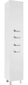 Шкаф-пенал Vod-Ok Орландо 35 R с бельевой корзиной, белый