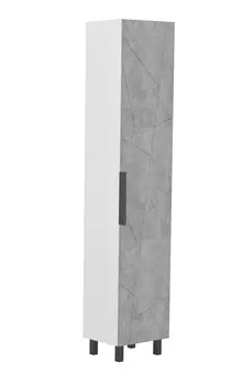 Шкаф-пенал Volna Twing 40 напольный, бетон/белый