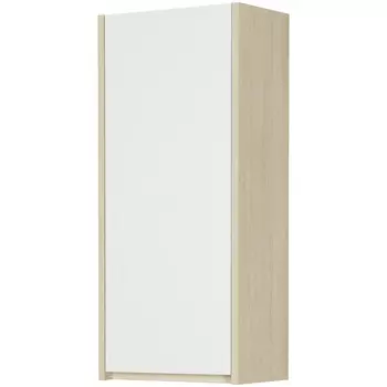 Шкаф подвесной Aquaton Сканди белый глянец, дуб верона 35х80 см
