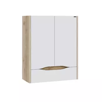 Шкаф СанТа Сатурн 60х90 подвесной, с 1 ящиком, дуб австрийский/белый