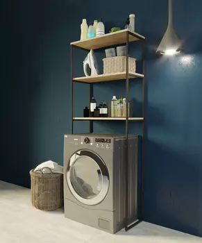 Шкаф-стеллаж 1MarKa Grunge Loft 170*65 над стир. машиной дуб вотан Ц0000005440