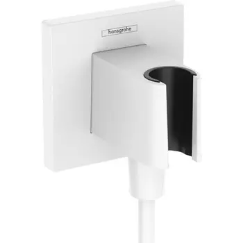 Шланговое подключение Hansgrohe FixFit Porter E 26889700, с держателем для душа, матовый белый