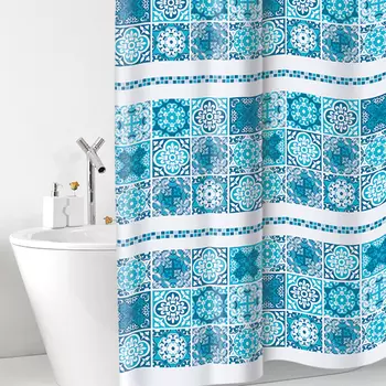 Штора для ванной Bacchetta Cementine синяя