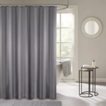 Штора для ванной Carnation Home Fashions Shine Grey 200x240